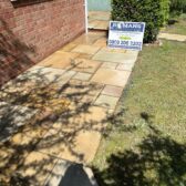 Indian sandstone patio installation romans construction Woking